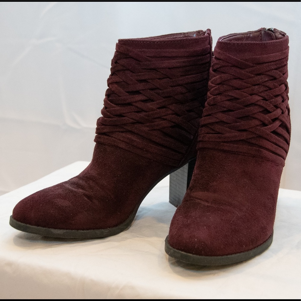 Charlotte Russe, maroon boots. Size 9